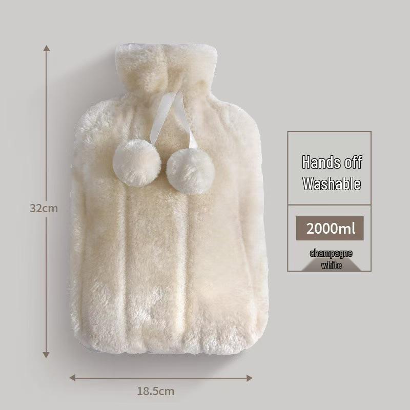 

Dual-Use Rubber Hot Water Bottle: Striped, Explosion-Proof, for Cold/Hot Compress 2L