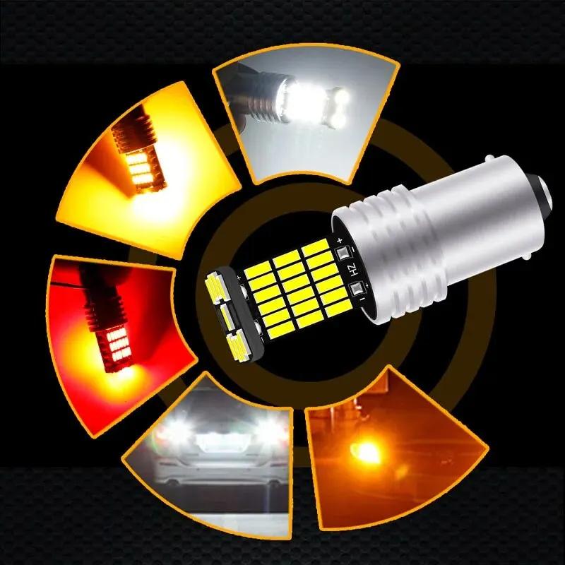 2PCS 1157 1156 BA15S P21W W16W Led 45 SMD 4014 CANBUS NO ERROR Car Tail Bulb Brake Light Auto Backup Reverse Lamp