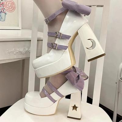 Módne Mary Janes Vysoký Podpätok Cosplay Dievčenské Lodičky Pracka Mašľa Platforma Elegantný Punk Gotický Lolita Šaty Módne Topánky platformové podpätky