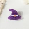 Black Cat Spider Witch Hat Accessories Halloween Cartoon Hair Clips for Women Girls, Acrylic Glitter Pumpkin/Ghost/Bat/Cat Reliable Clamping