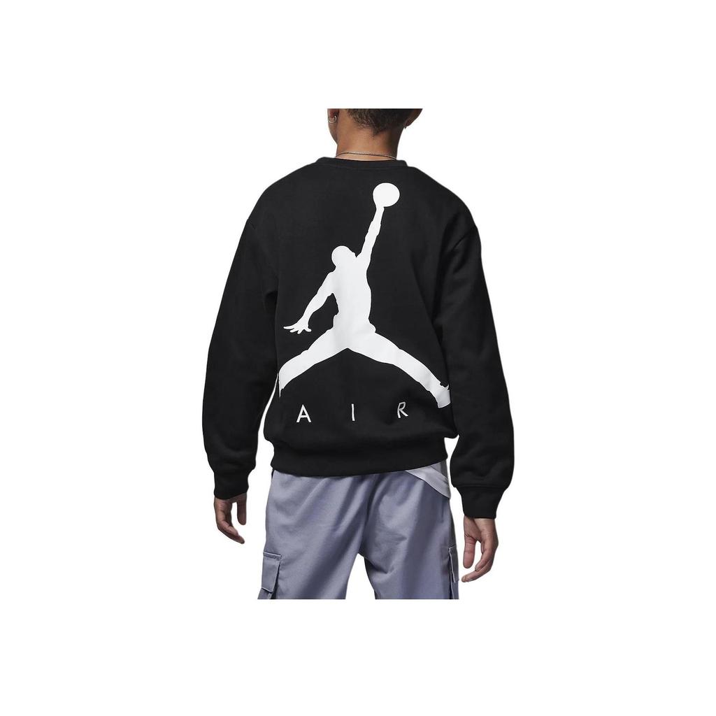 Jordan Air Crewneck Pullover Casual Long Sleeve Sweatshirt Kids Sweatshirt Black HF0108-010