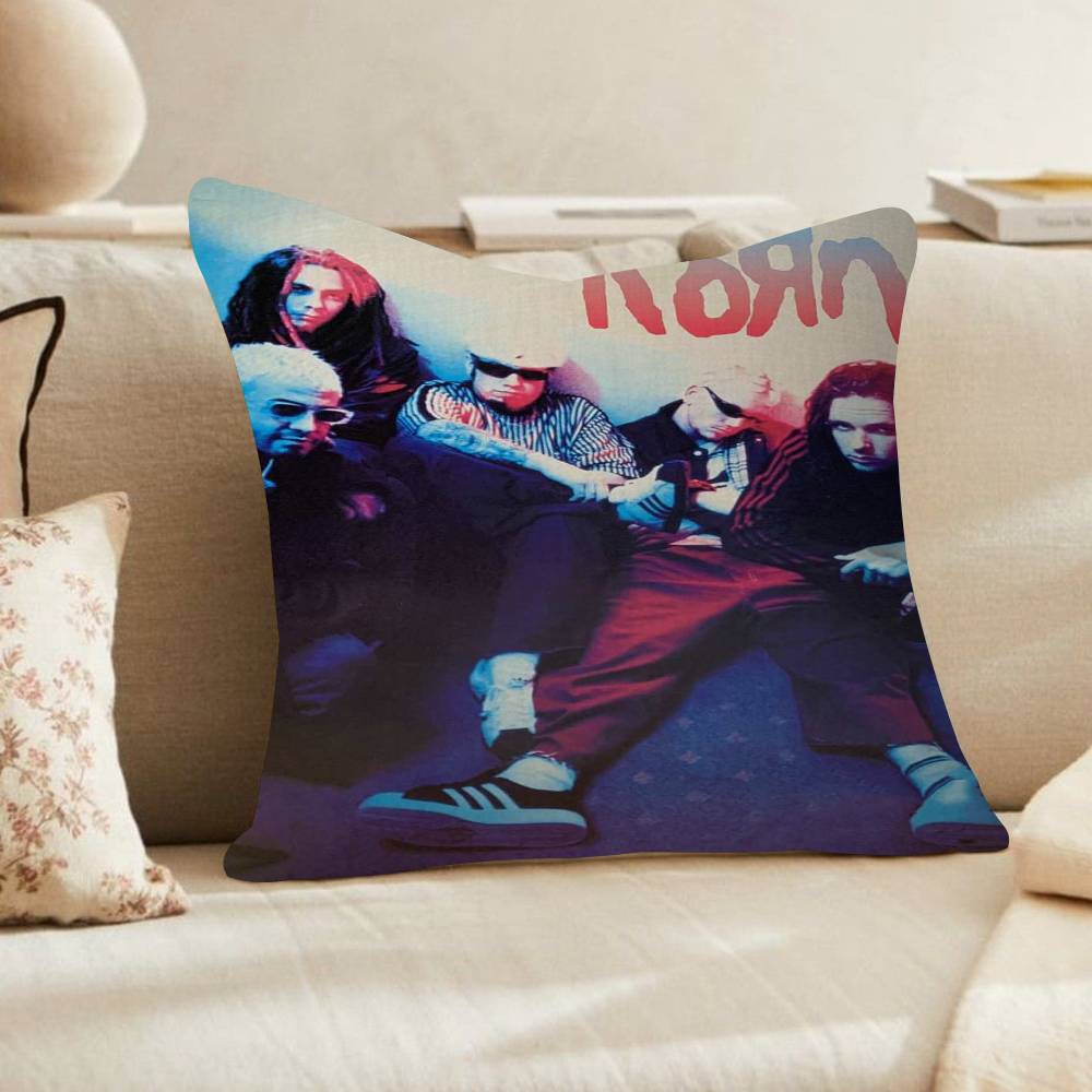 Korn Rock Band Music Album Maple Design Cushion Cover Happy Autumn Harvest decor Holiday Decorati Pillow Cover