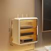 Wall Mounted WiFi Router Storage Box Semi Transparent Open Hole Wall Router Cable Box for Office