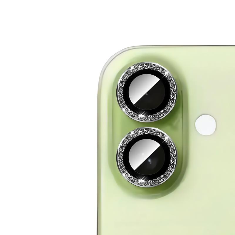 Colorful Bling Diamond Gitter Camera Ring Glass for IPhone 17 Pro Max 17 Air 16 15 Pro Max Plus Clarity HD Lens Screen Protector Metal Cap Accessaries