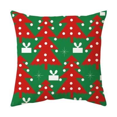Merry Christmas Cushion Cover 45*45 Cartoons Pillowcase Cotton Linen Sofa Cushions Pillow Cases Pillow Covers