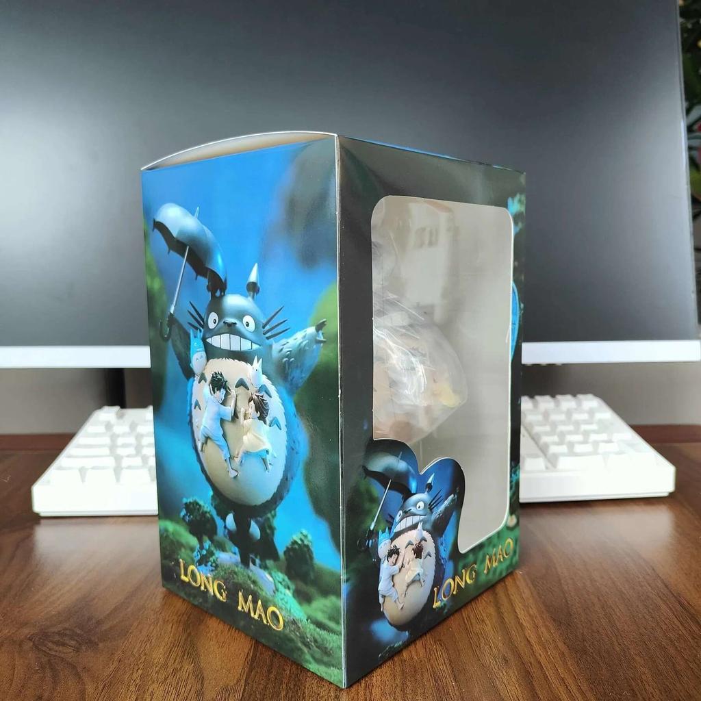 19CM Hayao Miyazaki Anime Figure Neighbor Totoro Figures Cute Statue Figurine Pvc Model Doll Desk Decoration Toys Gift