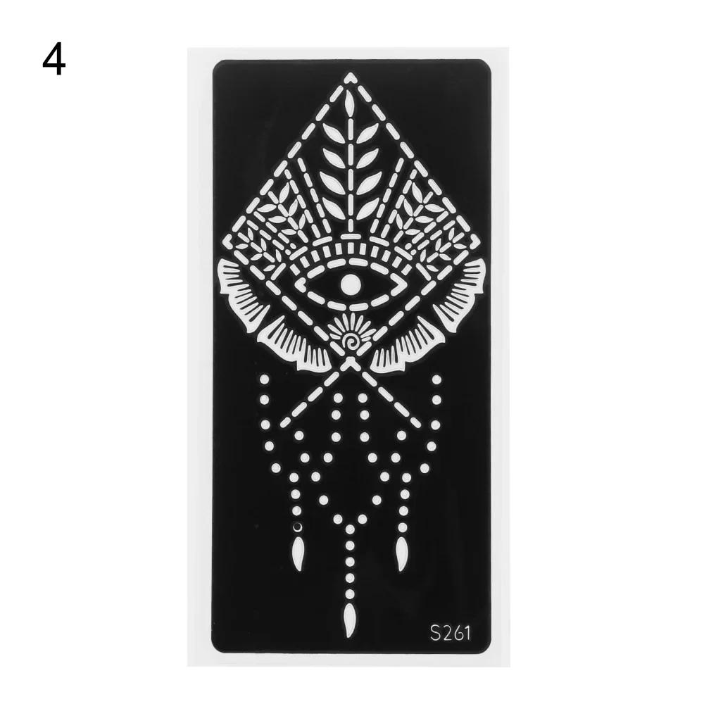 Nuovo Stencil Tatuaggio Henna Moda Tatuaggi Temporanei Mano Kit Pittura Body Art DIY Adesivo Modello Matrimonio Indiano Strumenti Kit Pittura