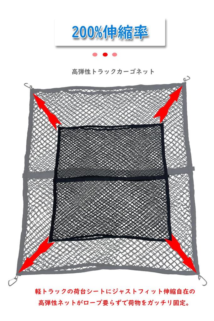 Highly Elastic Cargo for Prevents Luggage from Easy Strong Saves Time with Easy Setup Net, 2-Layer, 120x150cm, Cars, Falling, Installation, Net,