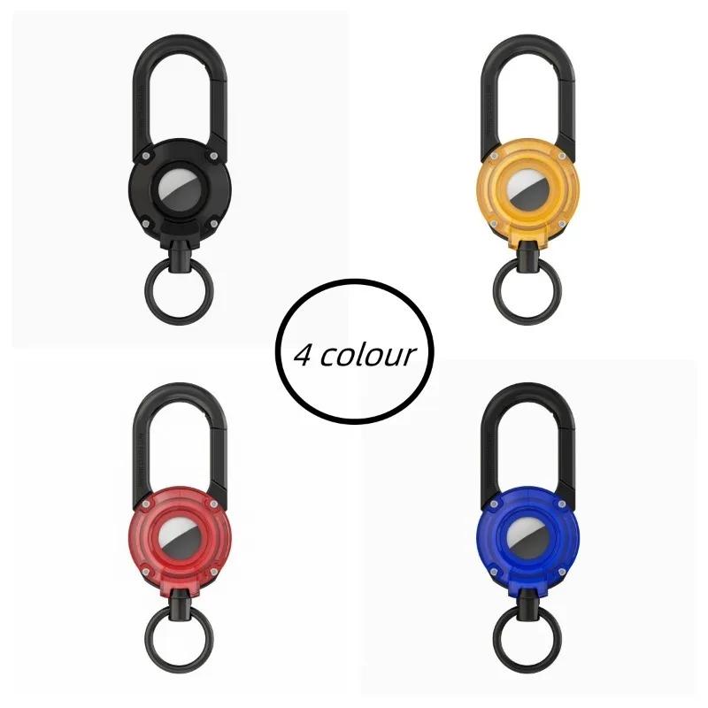 For Airtag Case with Keychain, Cool Armor Reinforced Shockproof Airtag, Hard PC Scratch Resistant Airtag Tracker Keyring