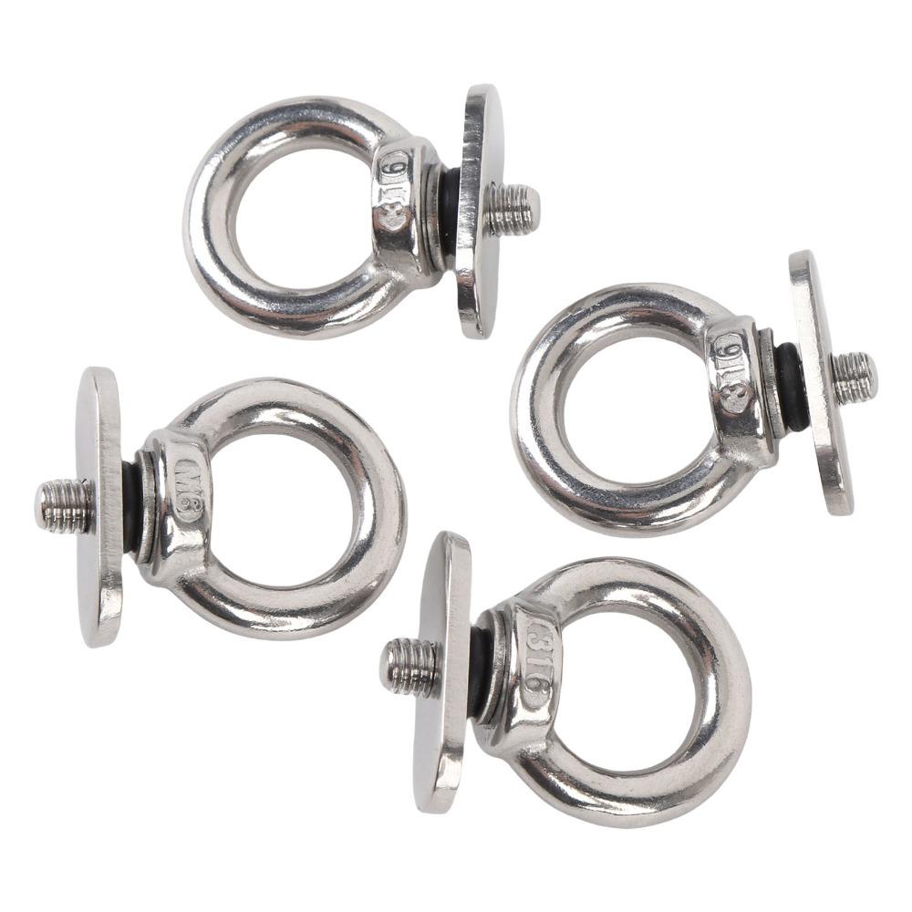 M6 Thread Size Track Mount Eyelets 4PCS Set Tie Down Rings Rail Mount Eye Bolt For Tents