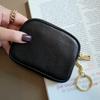 Einfarbige Geldbörse aus echtem Leder Weiche Mini-Clutch-Tasche Modische Münzbörse aus Rindsleder Männlich/Weiblich