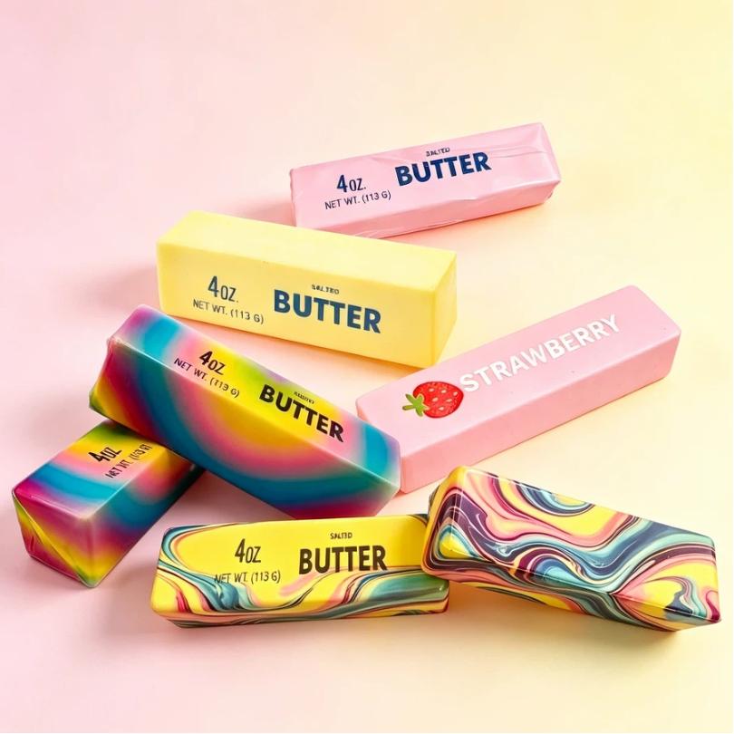 Butter Squishy Super Weich Lebensmittel Squishy Spielzeug Stressabbau Feucht Kneten Fidget Spielzeug Butterstange Schokolade Squish Spielzeug Autismus Geschenk