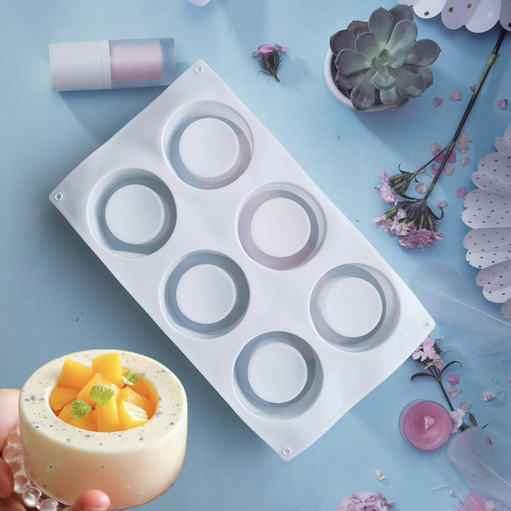 6-Link Concave Cup Cake Mold Silicone Mini Molds For Baking Cookie Chocolate DIY Soap Muffin Mold Tools