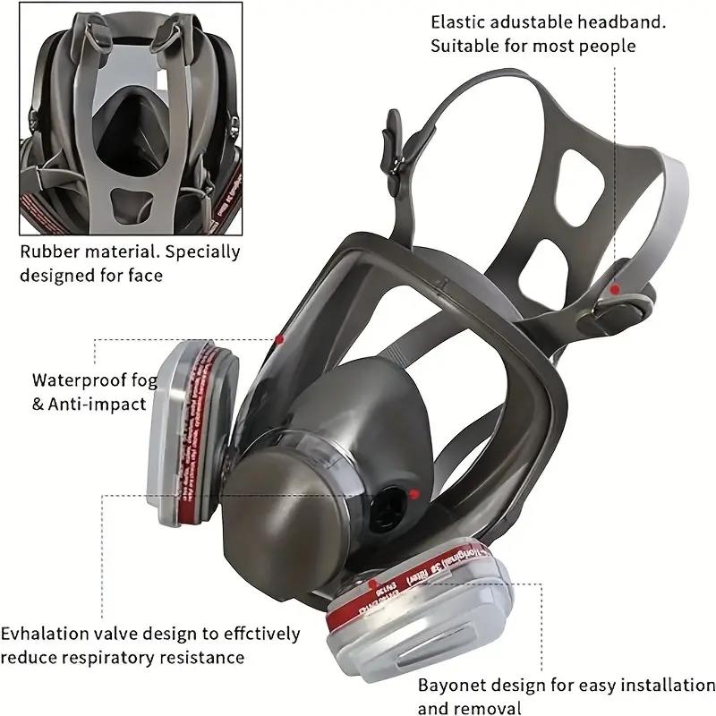6800 Gas Mask Full Face Respirator] Paint Mask for Painting, Machine Polishing, Welding and Other Work Protection, Gas Mask