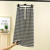 Back Slit High Waist Skirt for Women Summer Versatile Slimming A- Line Skirt Outer Wear Casual Pants Loose Drape Base Skirt