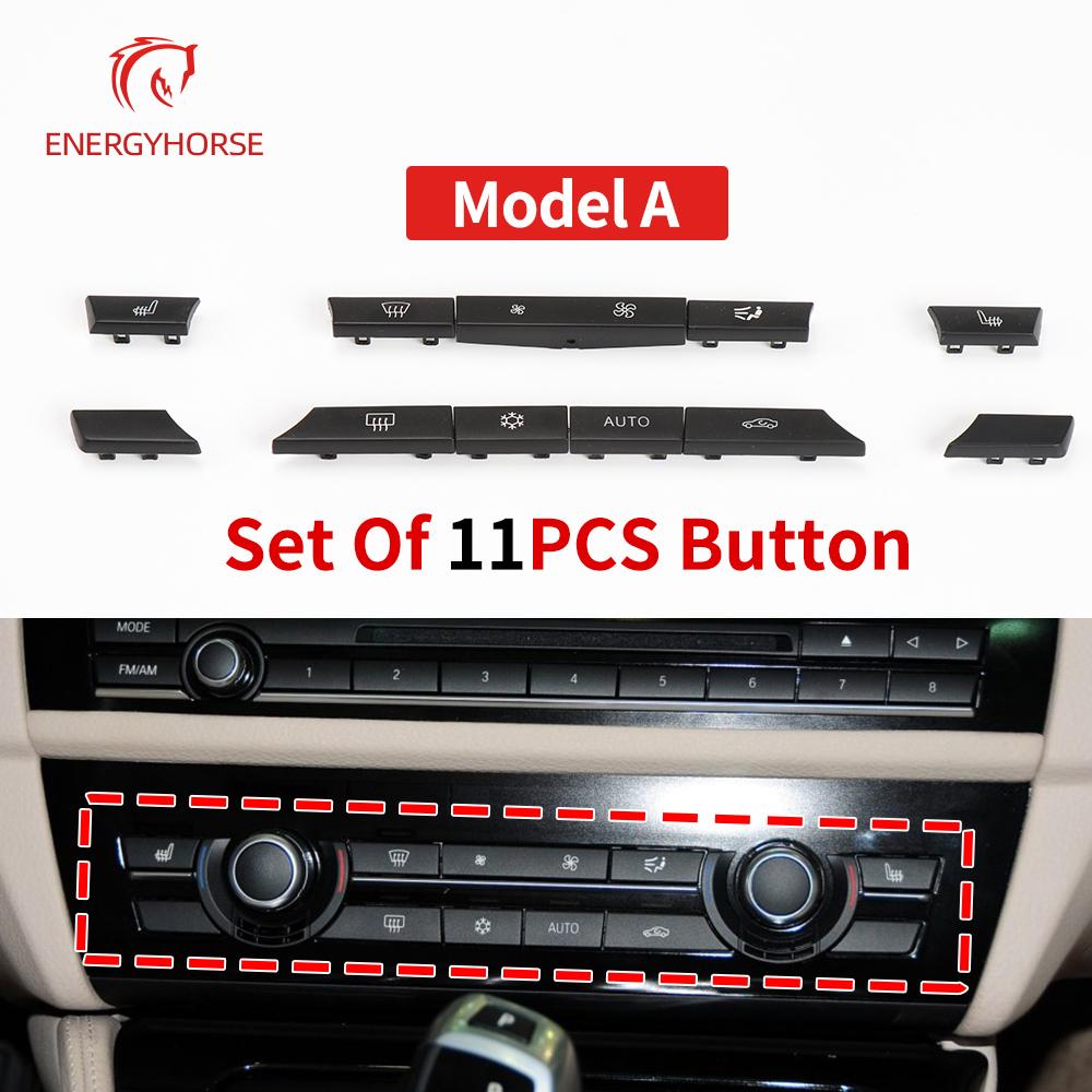 Car Console Dash Air Conditioner Switch Buttons Key Caps Repair Kit Replacement For BMW 5 6 7 Series F10 F02