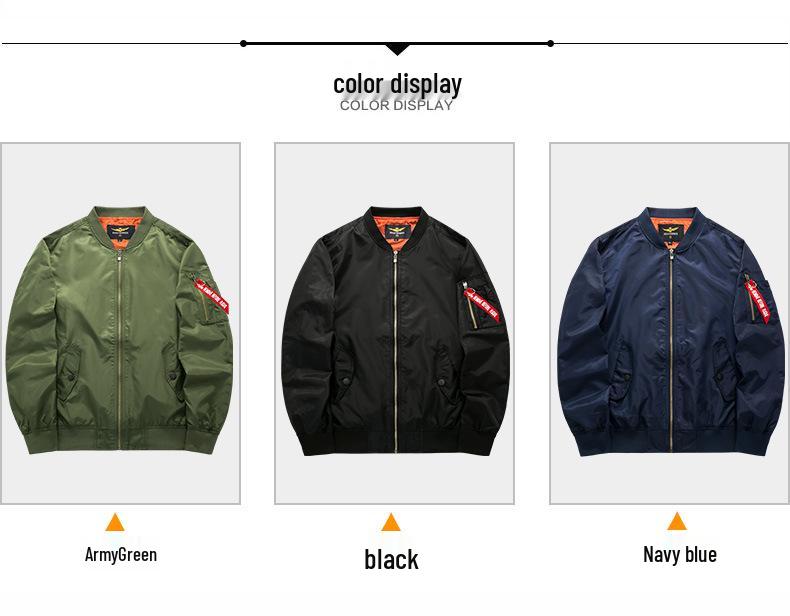 2019 Übergröße Herren Casual Stehkragen Air Force One MA01 Pilot Baseballjacke