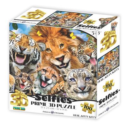 Yamasan Prime 3D Howard Robinson Feline Friends Selfie 15068 Finished Size: 31 X 23 Cm  100 Pieces