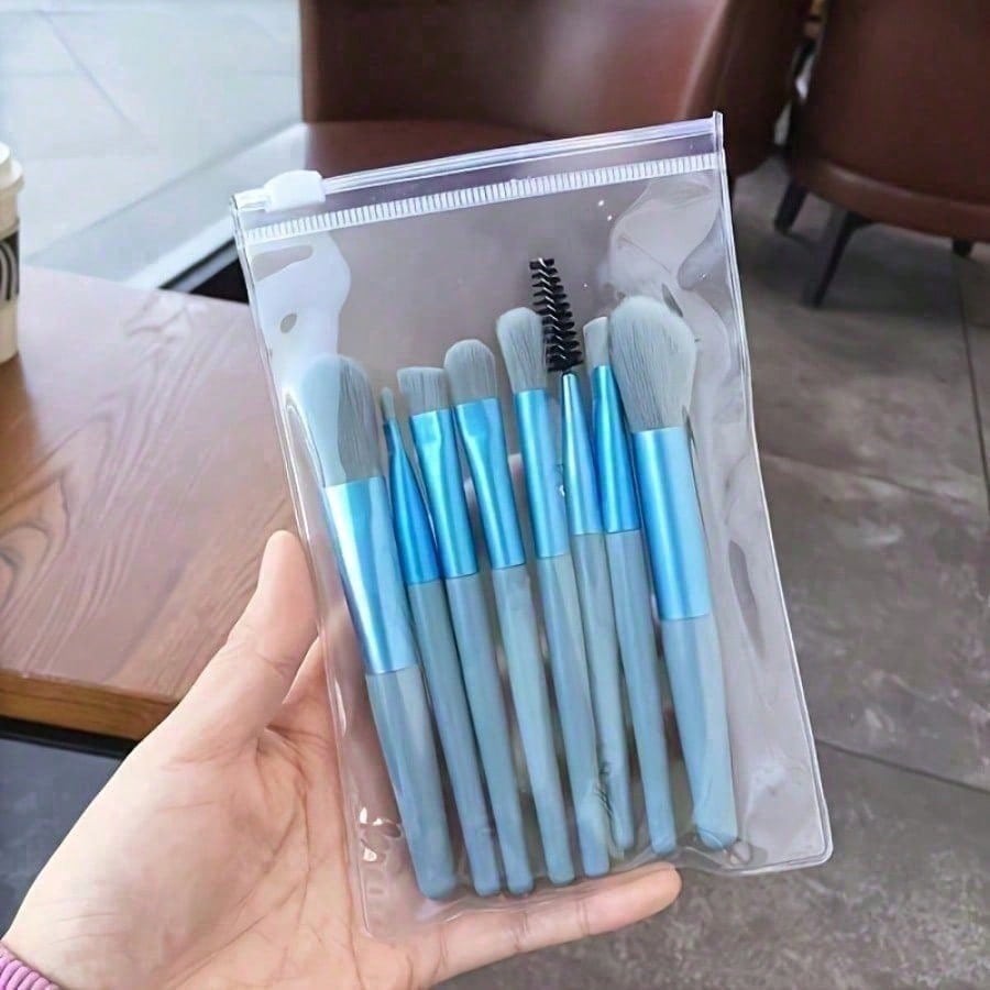 

2025 Latest Makeup Brushes, 8pcs Portable Makeup Brush Set - Mini Beauty Tools with Soft Nylon Bristles, Macaron Colors розовый