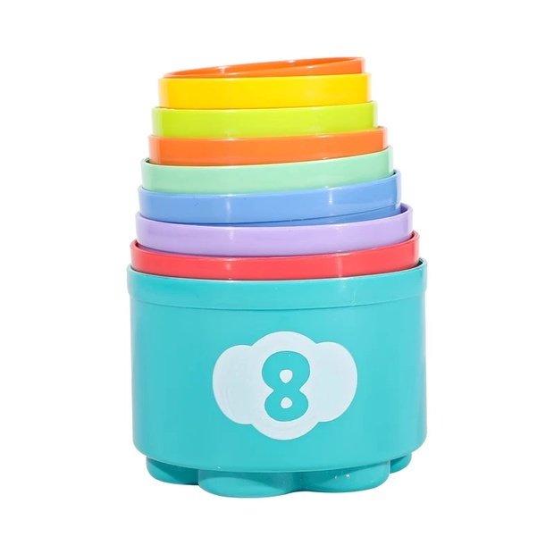 Newcomer Special: $5 Off Children's Rainbow Stacking Tower - Nesting & Stacking Cups Building Blocks Early Education Toy