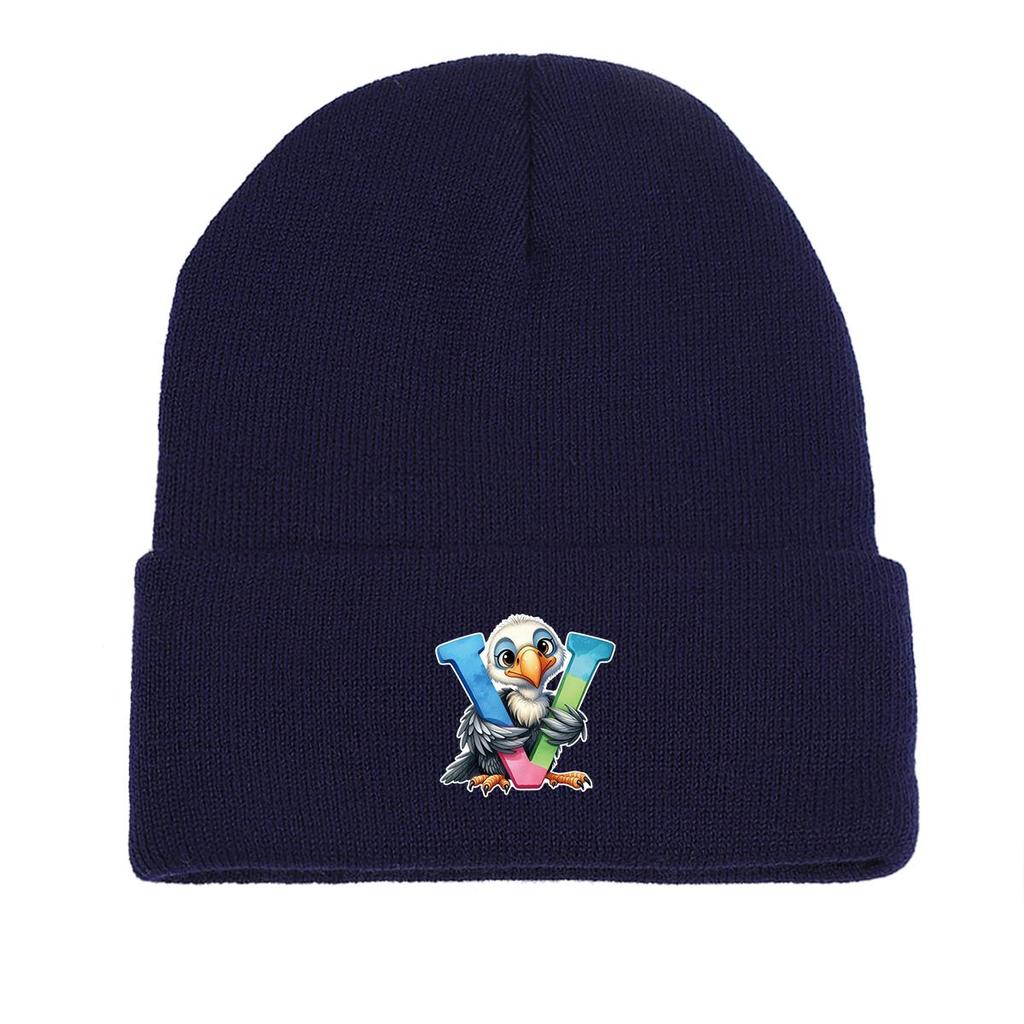 1pc, Alphabet A to Z and Animals Print Knitted Cap Beanie, 260 Knit Hats to Choose, for Men And Women