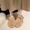 Mao Mao slippers women's outer wear 2025 new autumn and winter one-pedal high-end mink plush cotton slippers