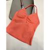 Df Thin-Strap Running Ruched Halter Fitness Bra with Chest Pads, Shaping, Shockproof, Beautiful Back Sports Yoga Tank Top for Women