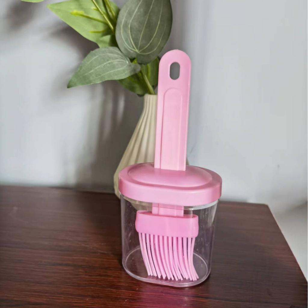Oil Brush Pancake Oil Brush with Bottle Integrated Oil Pot Brush Kitchen Household Heat Resistant Barbecue Brush Sauce Brush