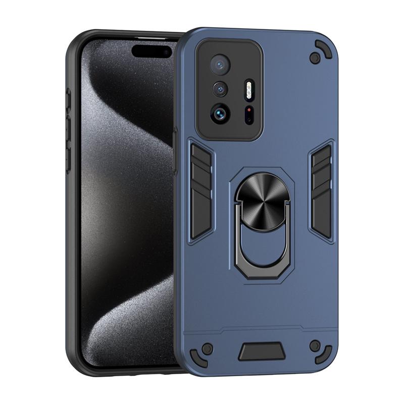 Luxury Shockproof Armor Case For Xiaomi 11T Mi 11 T Pro Magnetic Holder Ring Case For Xiaomi11T Pro Camera Protection Back Cover