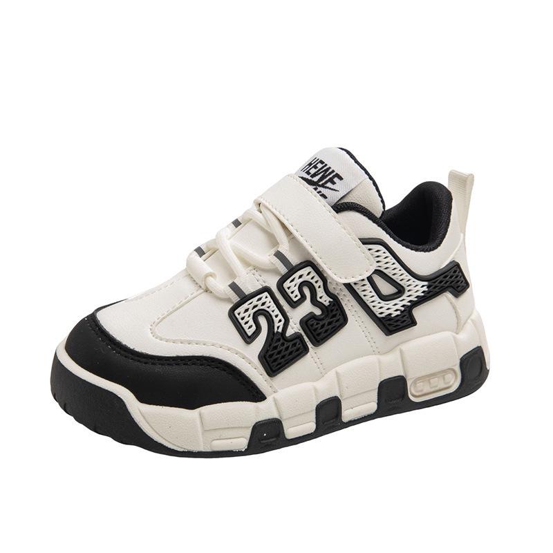 Chaussures de sport en cuir pour enfants - Automne/Hiver Baskets souples pour garçons - Course à pied et décontractées