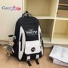 Burden-reducing All-match Female Large-capacity Letter Design Backpack Couple Leisure Backpack