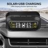 Car Tyre Pressure Monitoring Tire Pressure Monitor System Solar TPMS Temperature Warning Fuel Save 4 External Sensors