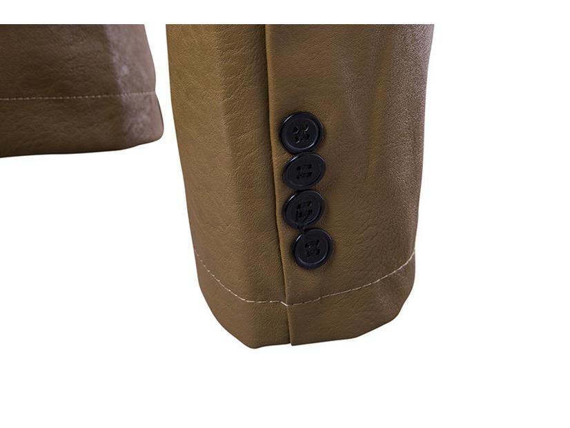 2019 Men's European & American Slim Fit PU Leather Suit X307