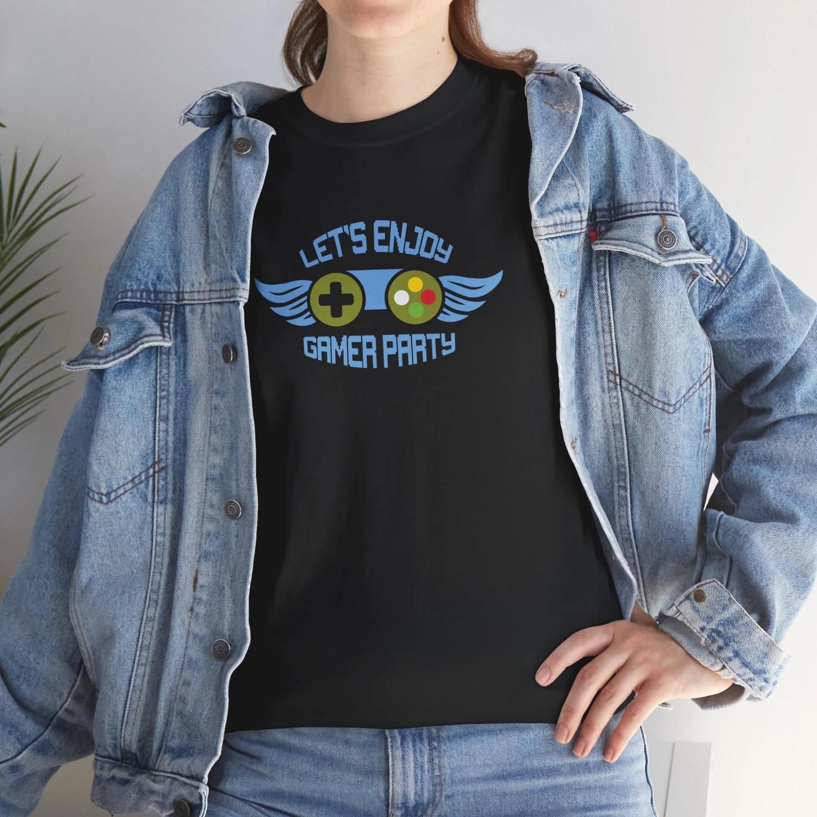 Gamer Party T-Shirt | Retro Video Game Tee | Perfect for Gamers M
