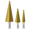 4-32mm/4-12mm/4-20mm Hss Step Drill Bit, Straight Groove Drill Titanium Coated Metal Driller, Drilling Tools Set