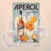 Metal Poster Wall Art, Vintage Aperol Spritz Decor, Tin Sign for Bar Kitchen
