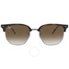 Ray Ban New Clubmaster Brown Gradient Irregular Unisex Sunglasses Rb4416 710 51 53