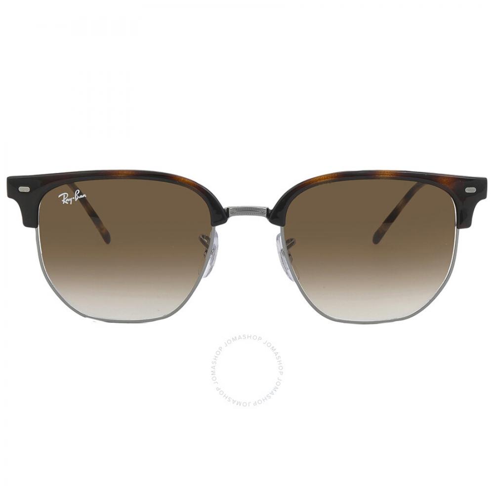 

Ray Ban New Clubmaster Brown Gradient Irregular Unisex Sunglasses RB4416 710 51 53