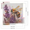 40x40cm Bee Flower 5D DIY Full Drill Round Diamond Painting Kit for Home Decor