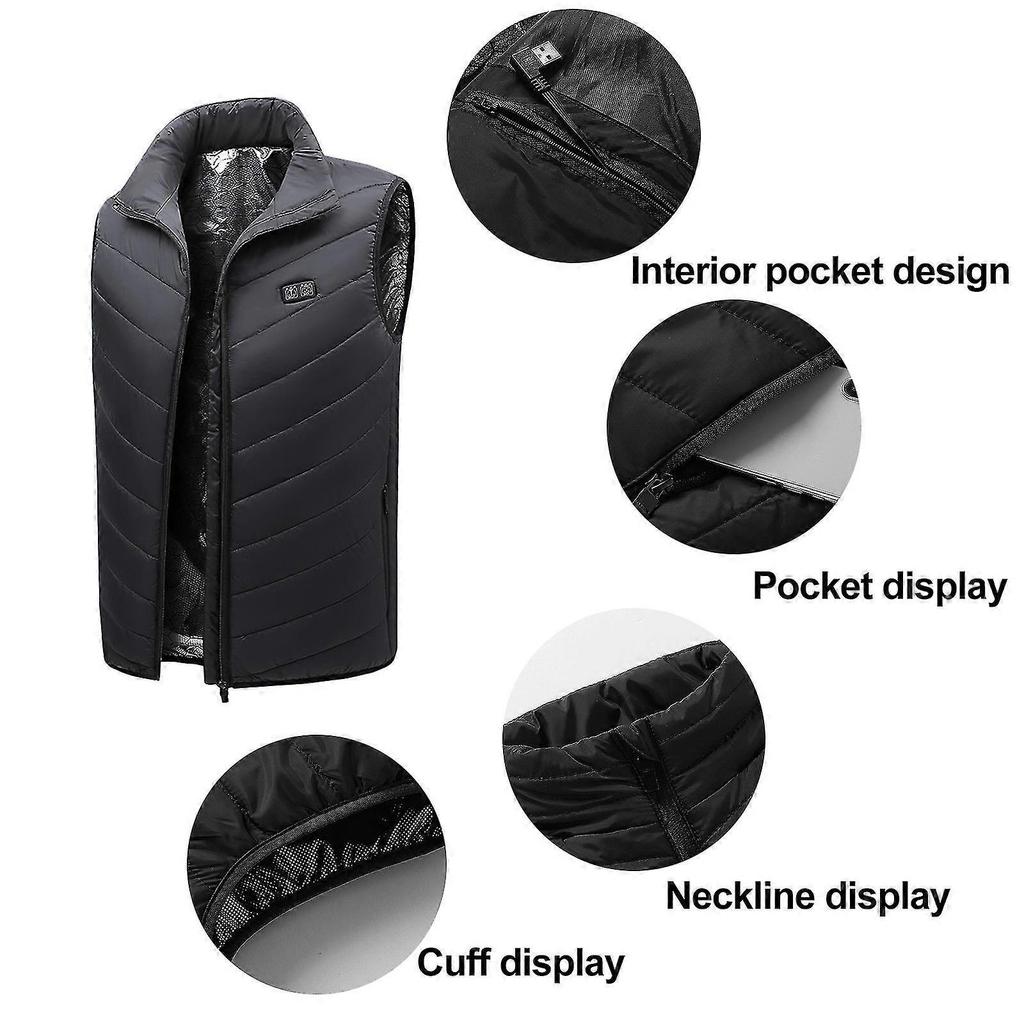 Winter Heated Vest Winter Jacket Usb Electric Heating Vest Heated Winter Vest For Outdoor Skiing