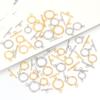 4pcs/lot Stainless Steel IQ Clasp Round Toggle Clasps Gold Silver Color Toggle Connectors for DIY Jewelry Making Necklaces Craft