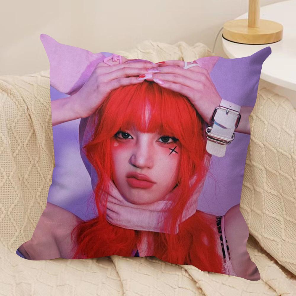 YUQI Chinese Singer Cushion Cover Soft Plush Double-Sided Printed Sofa Pillow Cushion Cover | Cozy All-Season Durable Decor Gift