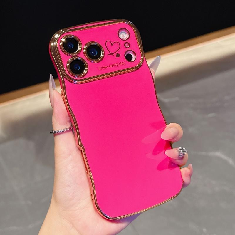 Side Love Electroplating Case For iPhone 17 Pro Max 17 Air 16 15 14 Plus 13 12 11 Pro Max 17Pro Max Cover Lens Shockproof Bumper