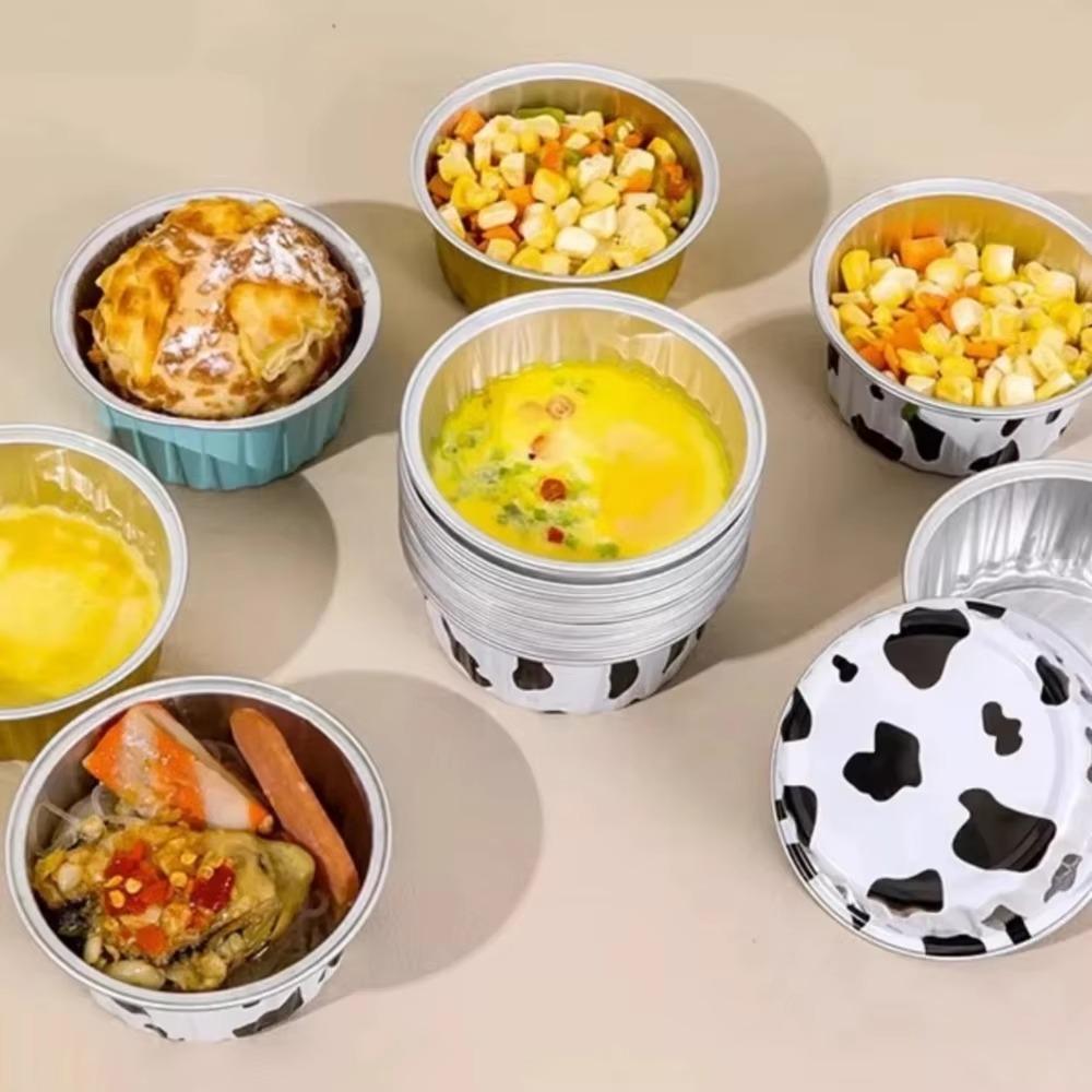 10pcs Small Baking Pudding Cake Mold Cake Tool Tinfoil Box Gifts Tray Tinfoil Cups