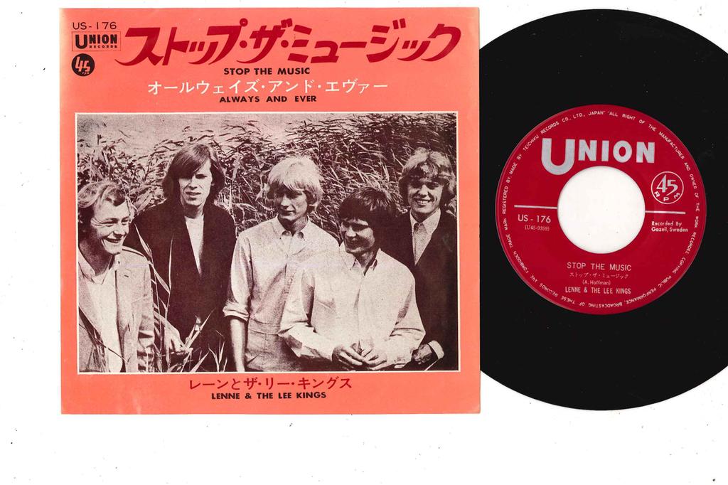7inch Record LENNE & THE LEE KINGS - Stop The Music / Always And Ever US176 UNION 1966 Japan Rock Used