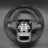 Black Genuine Leather Carbon Fiber Steering Wheel Cover for Ford F-150 2021-2026 /Ford F-250 F-350 F-450 F-55- F600 2023 20242025 2026 /Ford