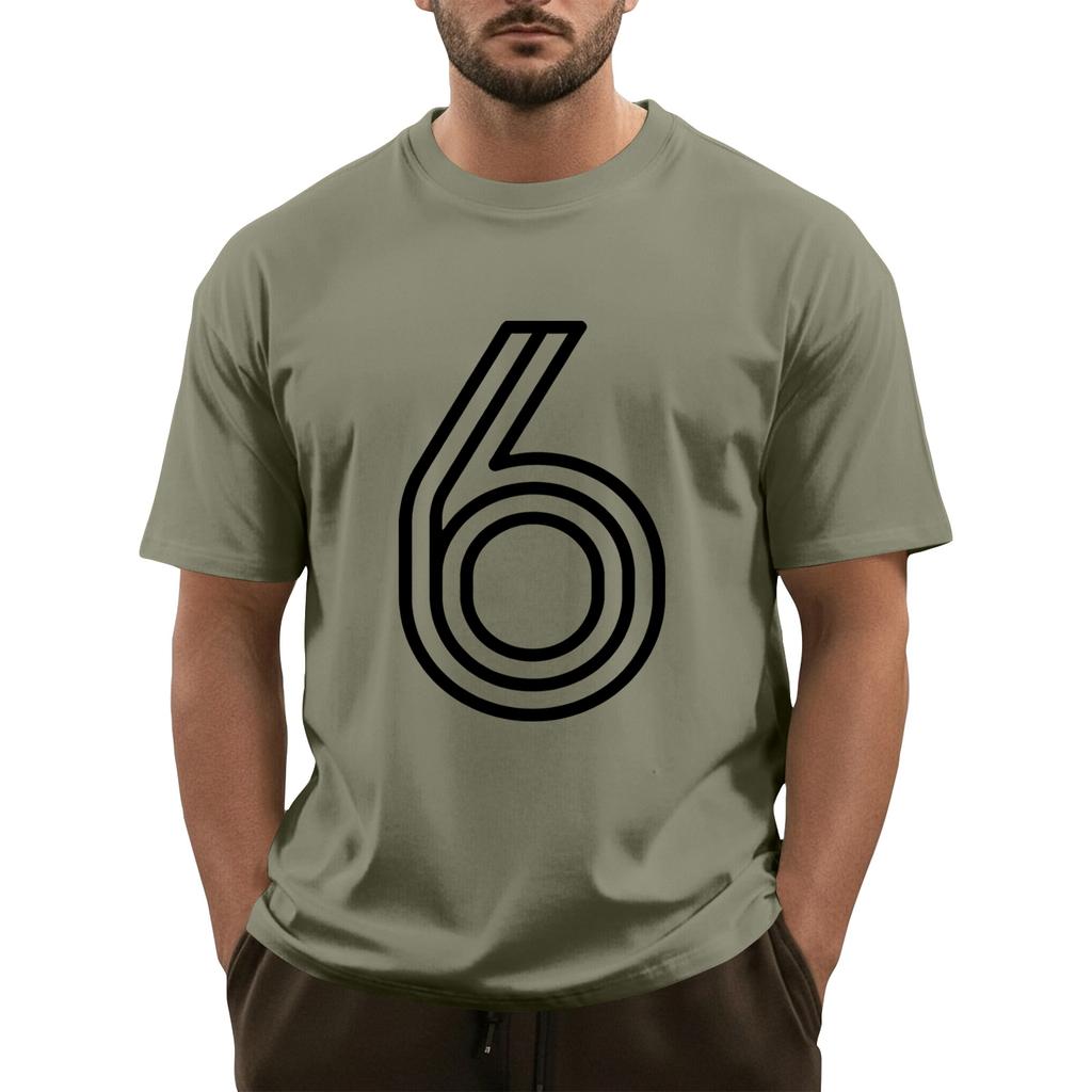 Pánské tištěné tričko s krátkým rukávem Pánský volný ležérní top s krátkým rukávem