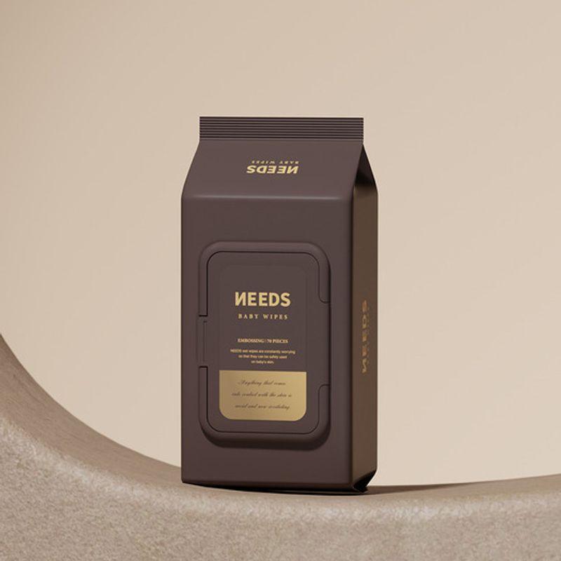 BROWN Brown 80gsm Needs Brown Plus Wet Tissues 70 Sheets Cap Type 10 Packs 10 packs