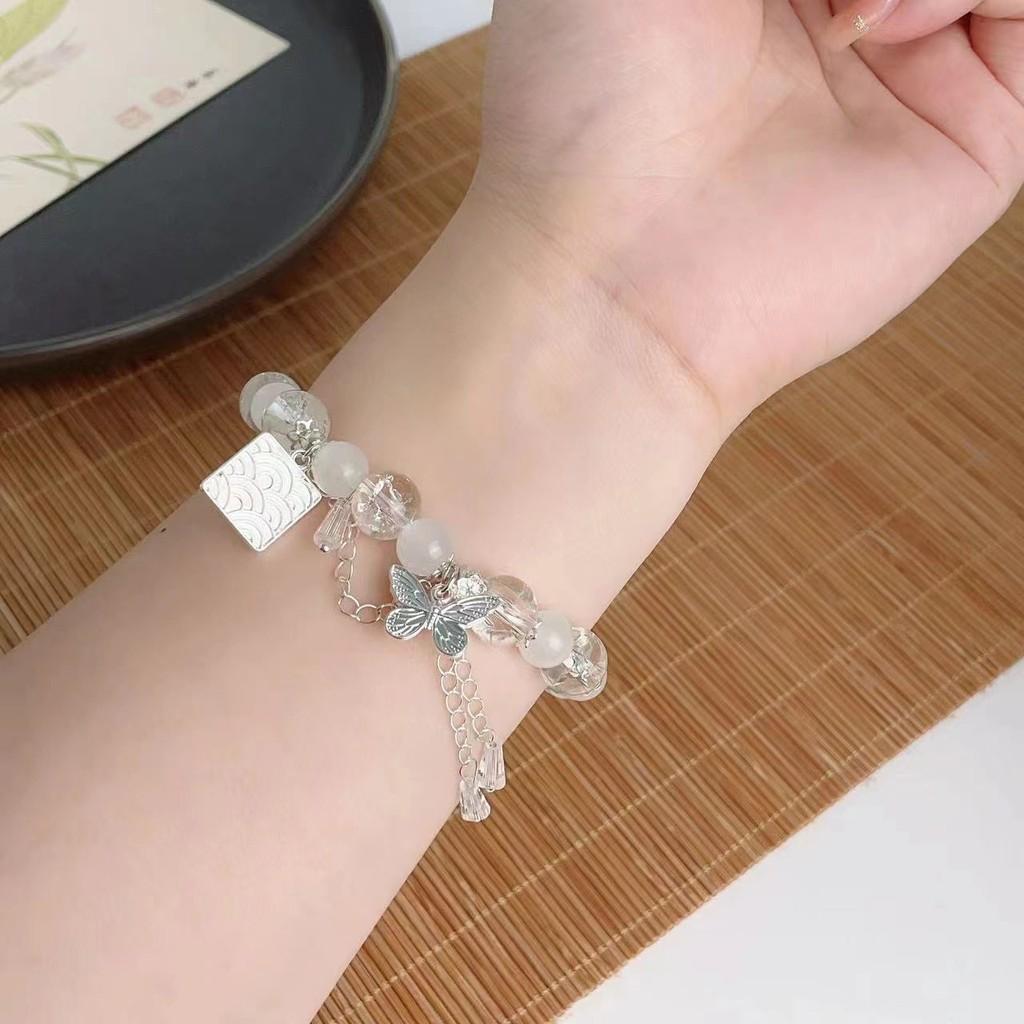 Exquisite Plated Alloy Butterfly And Ginkgo Leaf Bracelet Summer Collection