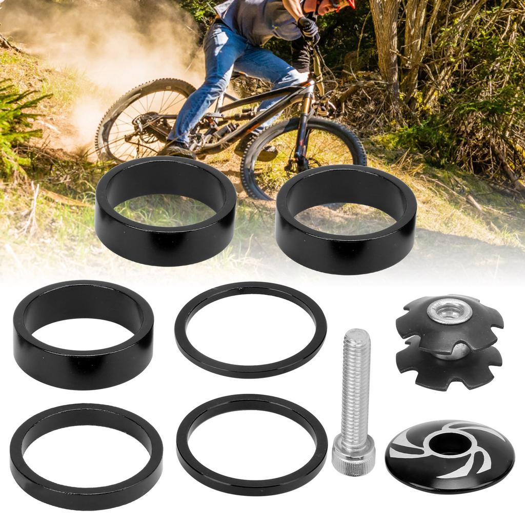 6Pcs Bike Headset Spacer Aluminium Alloy Handlebar Stem Spacers for Mountain Bike